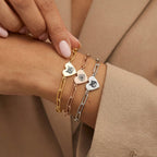 Custom Pet Paperclip Heart Engraved Bracelet - Pet Face