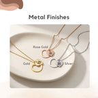 Custom Pet Heart Cutout Engraved Necklace - Pet Face