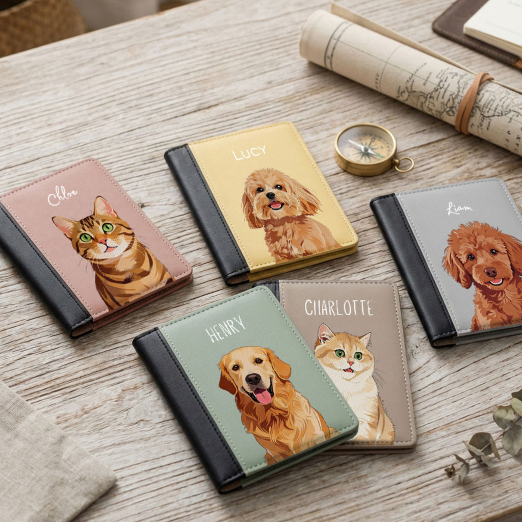 Custom Pet Passport Case - Pet Photo + Name
