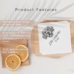 Custom Pet Wedding Cocktail Napkins - Pet Photo + Name