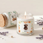 Custom Watercolor Floral Pet Memorial Gift Box with Candle & Blanket