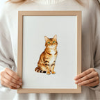 Custom Watercolor Pet Portrait - Pet Photo + Name
