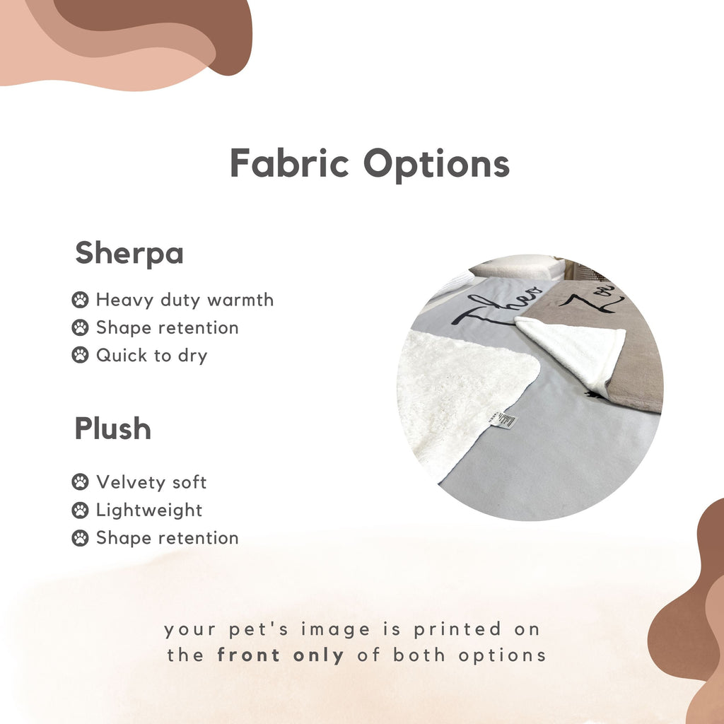 Custom Patterned Pet Color Blanket - Pet Photo + Name