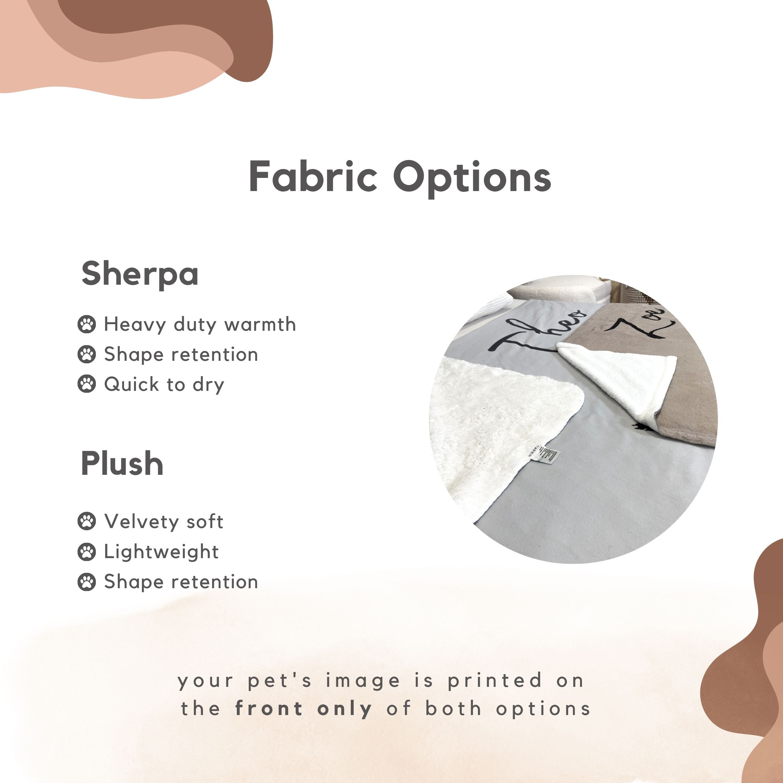 Custom Patterned Pet Color Blanket - Pet Photo + Name