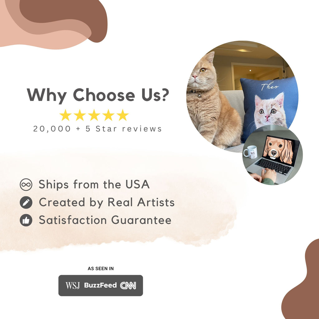 Custom Pet Pillow - Pet Photo + Name