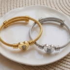 Custom Pet Heart Cuff Engraved Bracelet - Pet Face