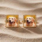 Custom Pet Photo Cufflinks Using Photo - Pet Face