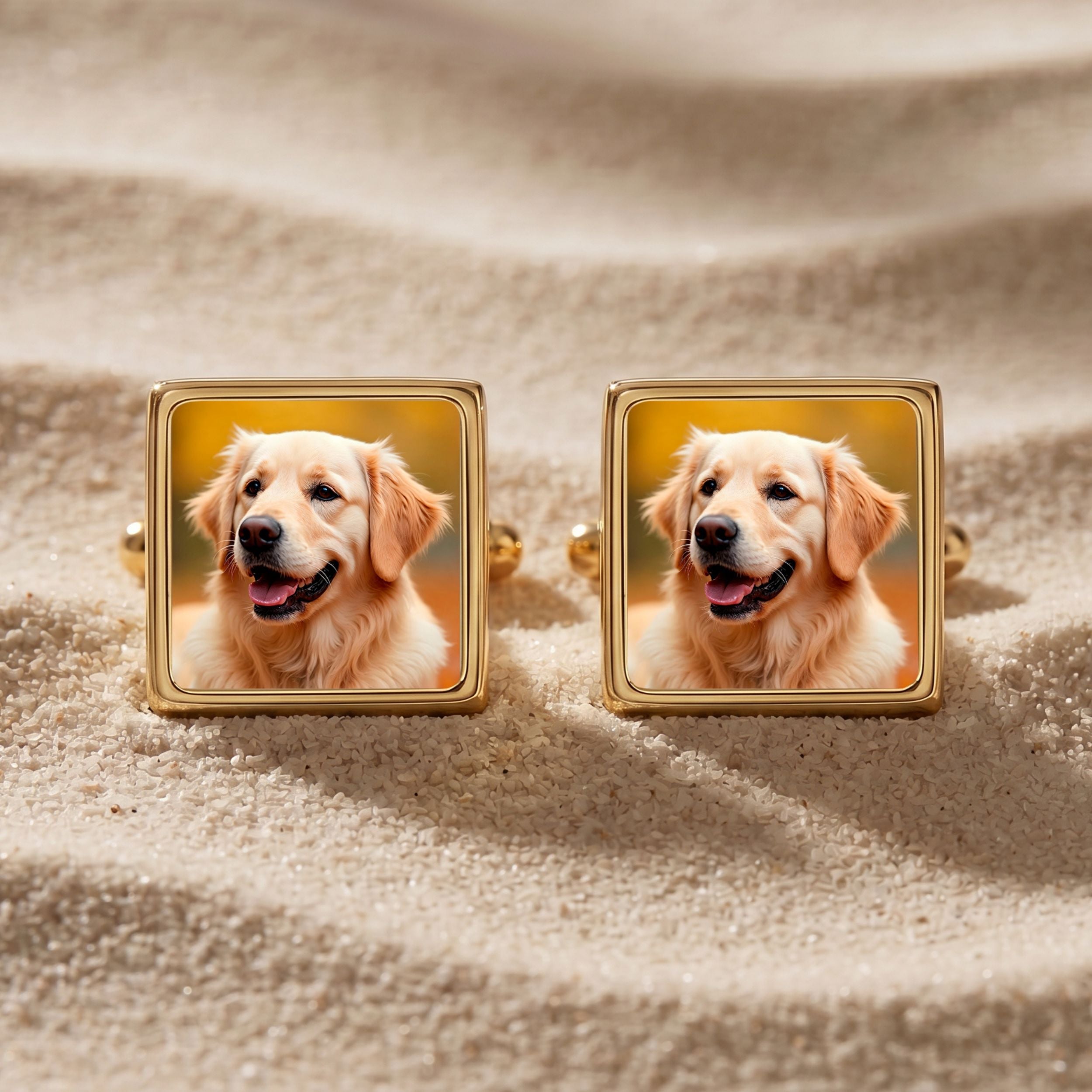 Custom Pet Photo Cufflinks Using Photo - Pet Face