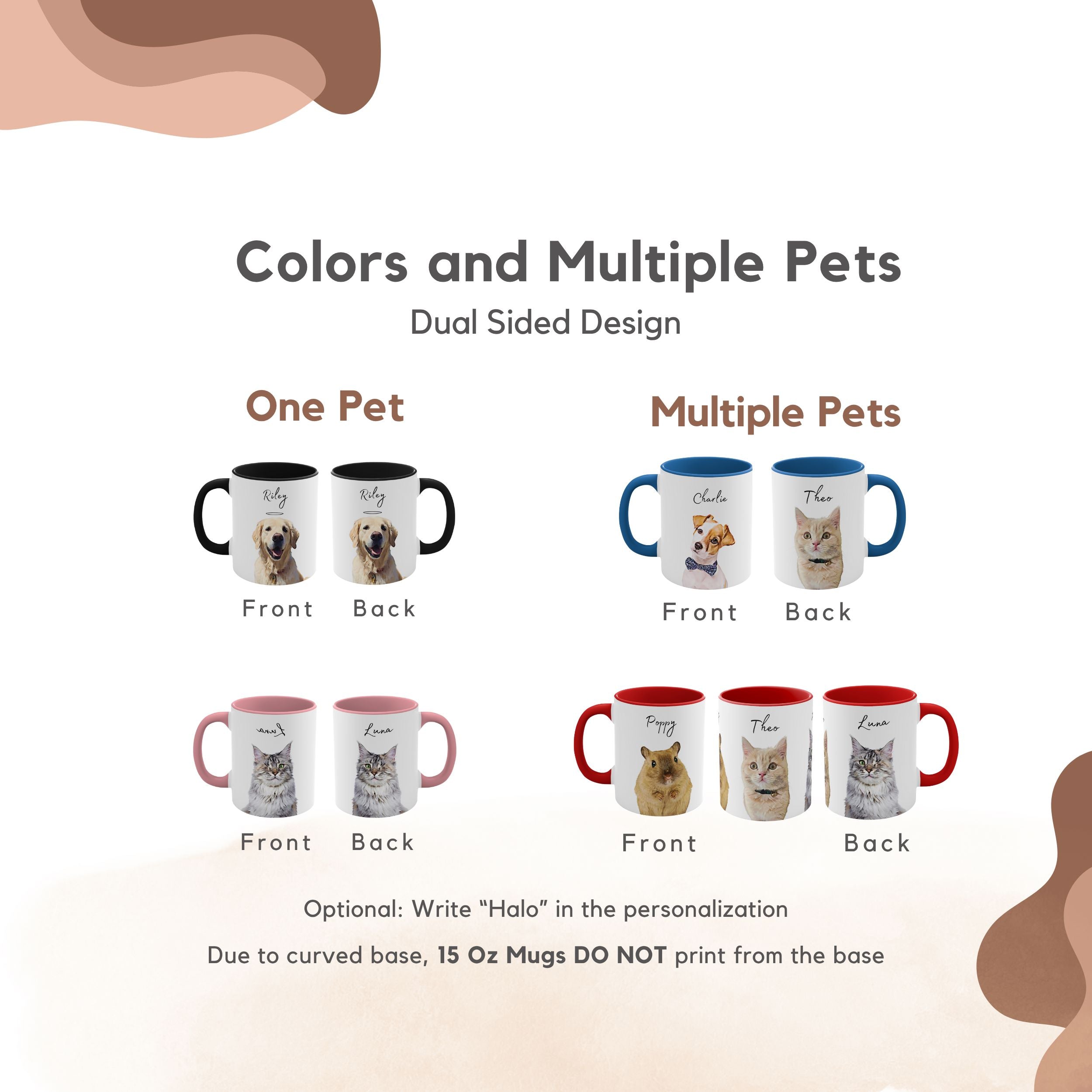 Custom Pet Color Mug - Pet Photo + Name