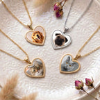 Custom Pet Photo Heart Necklace - Pet Face