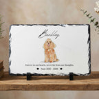 Custom Pet Memorial Slate Plaque Stone - Pet Photo + Name