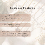 Custom Pet Mini Circle Engraved Necklace - Pet Face