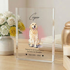 Custom Pet Memorial Acrylic Photo Block - Pet Photo + Name
