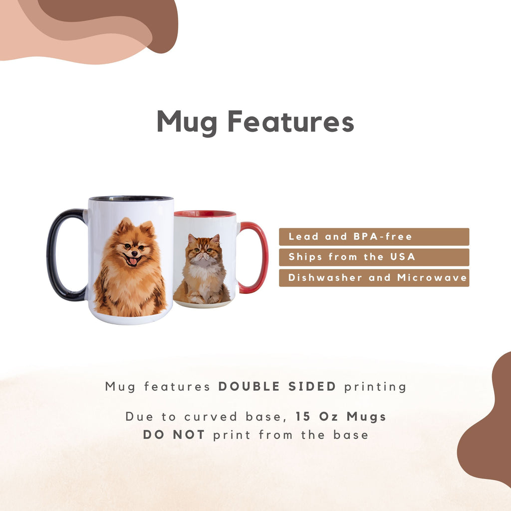 Custom Pet Color Mug - Pet Photo + Name