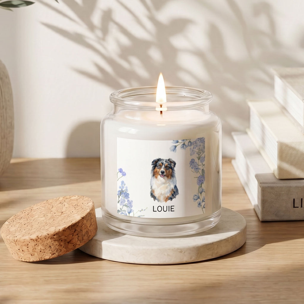 Custom Watercolor Floral Pet Memorial Gift Box with Candle & Blanket