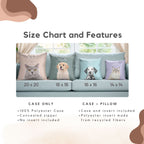 Custom Pet Striped Pillow - Pet Photo + Name