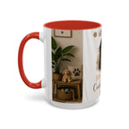 Bernese Mountain Dog Mug - "Stay Pawsitive, Cuddle Often" Accent Coffee Cup