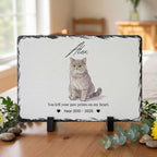 Custom Pet Memorial Slate Plaque Stone - Pet Photo + Name