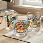 Custom Stained Glass Dog Mug Using Photo + Name