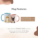 Custom Pet Watercolor Stripe Mug - Pet Photo + Name