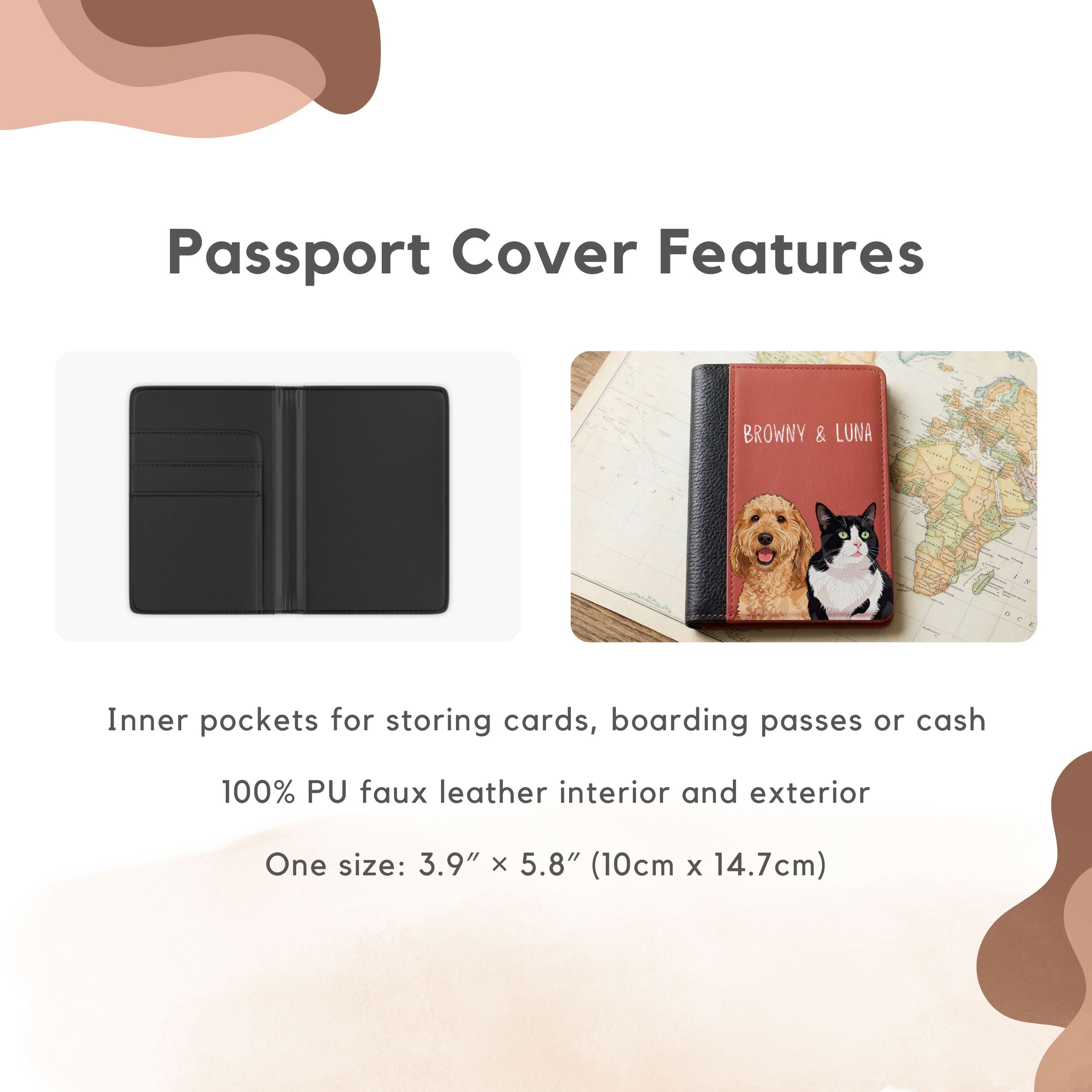 Custom Pet Passport Case - Pet Photo + Name