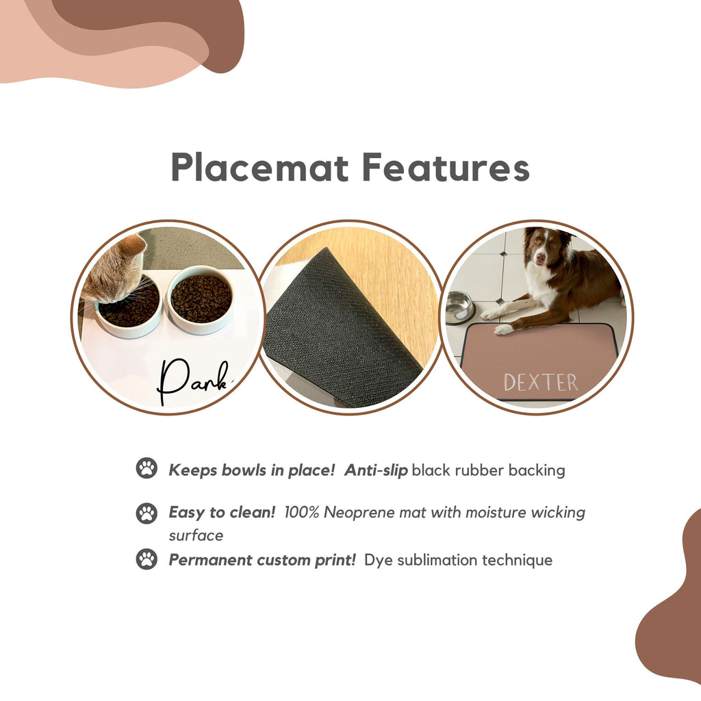 Custom Color Pet Mat - Pet Photo + Name