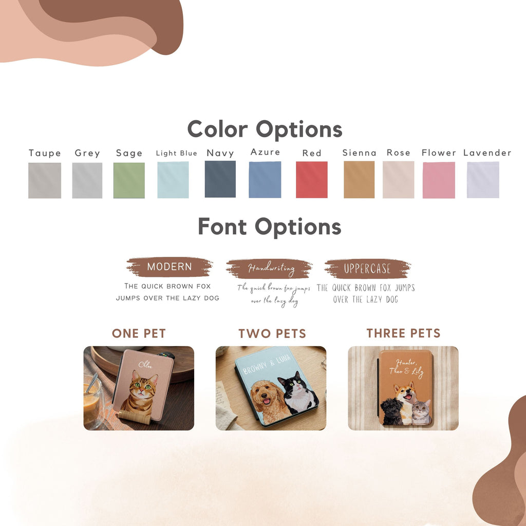 Custom Pet Kindle Case for Colorsoft Paperwhite (7") - Pet Photo + Name