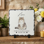 Custom Pet Memorial Slate Plaque Stone - Pet Photo + Name