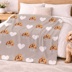 Custom Patterned Pet Color Blanket - Pet Photo + Name