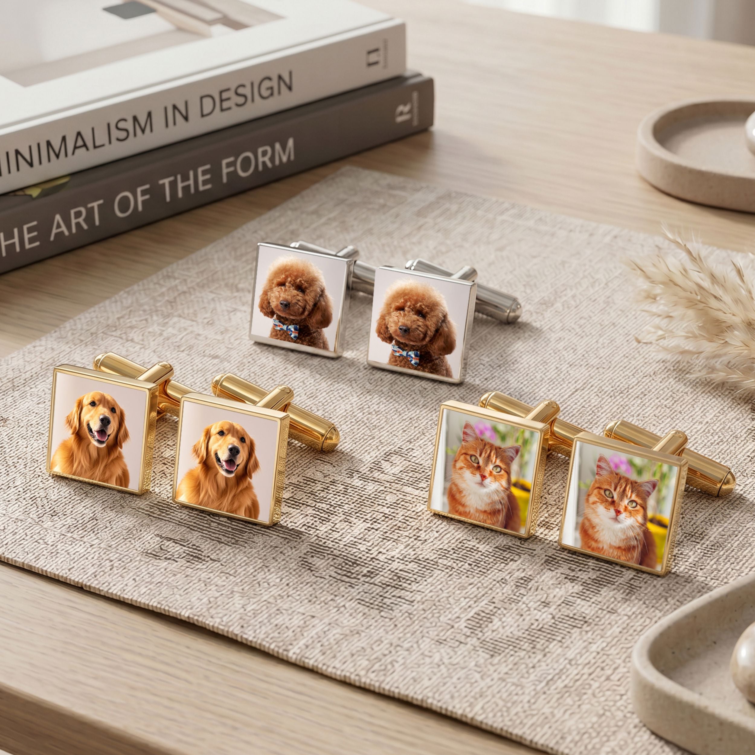 Custom Pet Photo Cufflinks Using Photo - Pet Face