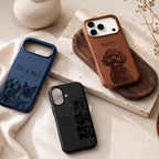 Custom Pet Photo Engraved Phone Case  - Pet Photo + Name