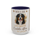 Bernese Mountain Dog Mug - "Stay Pawsitive, Cuddle Often" Accent Coffee Cup