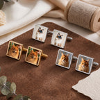 Custom Pet Photo Cufflinks Using Photo - Pet Face