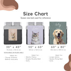 Custom Pet Striped Color Blanket - Pet Photo + Name