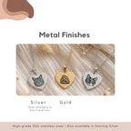 Custom Pet Engraved Sketch Heart Necklace - Pet Face