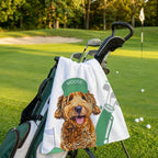 Custom Pet Golf Towel - Pet Photo + Name