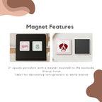 Custom Pet Photo Stripe Porcelain Magnet - Photo + Name