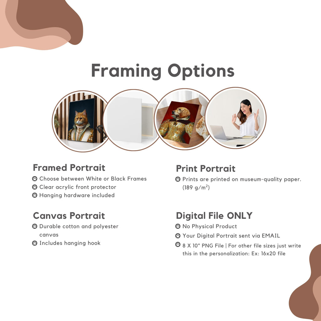 Custom Royal Pet Portraits - Pet Photo