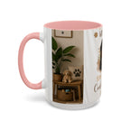 Bernese Mountain Dog Mug - "Stay Pawsitive, Cuddle Often" Accent Coffee Cup