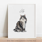 Custom Watercolor Pet Portrait - Pet Photo + Name