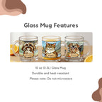 Custom Stained Glass Dog Mug Using Photo + Name