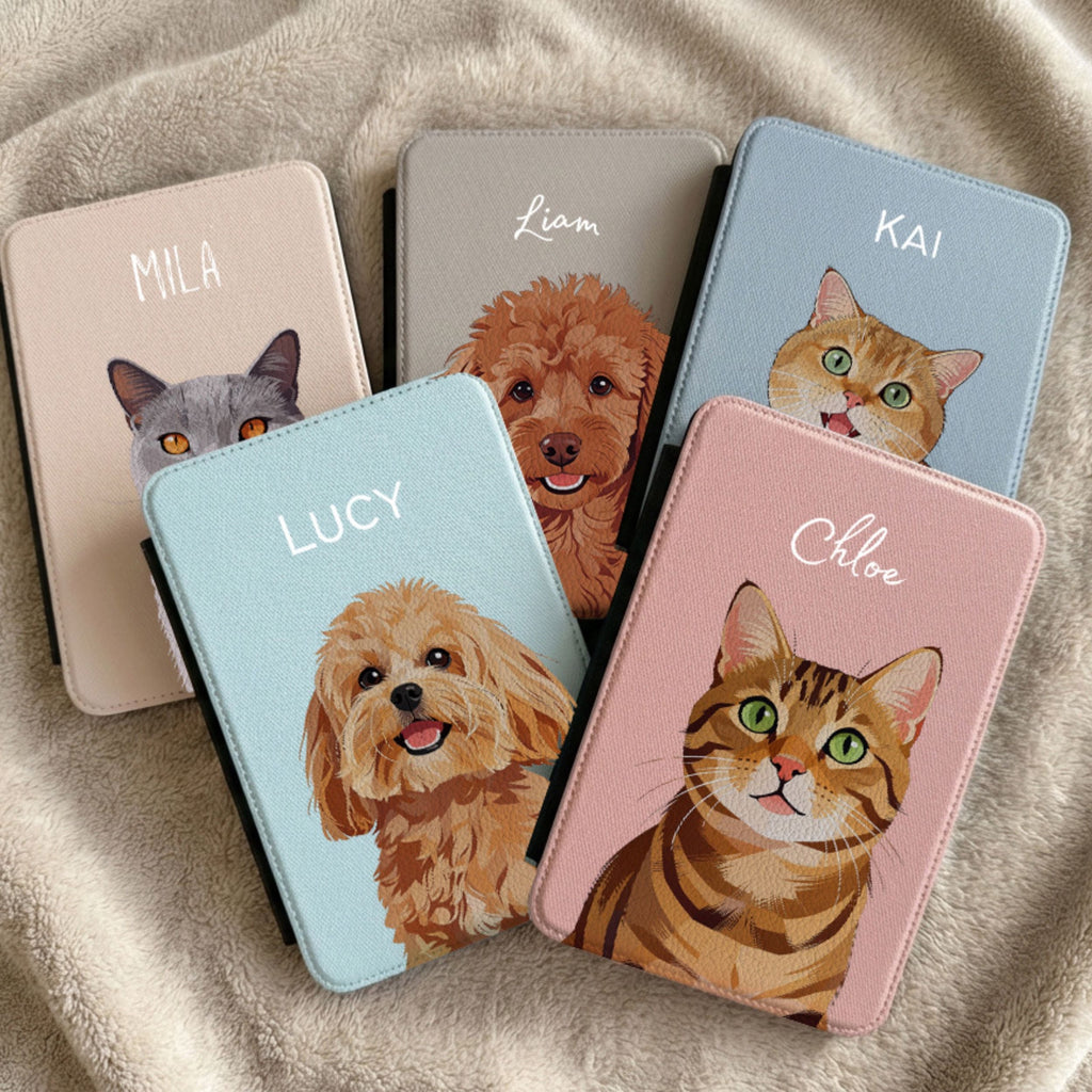 Custom Pet Kindle Case for Colorsoft Paperwhite (7") - Pet Photo + Name