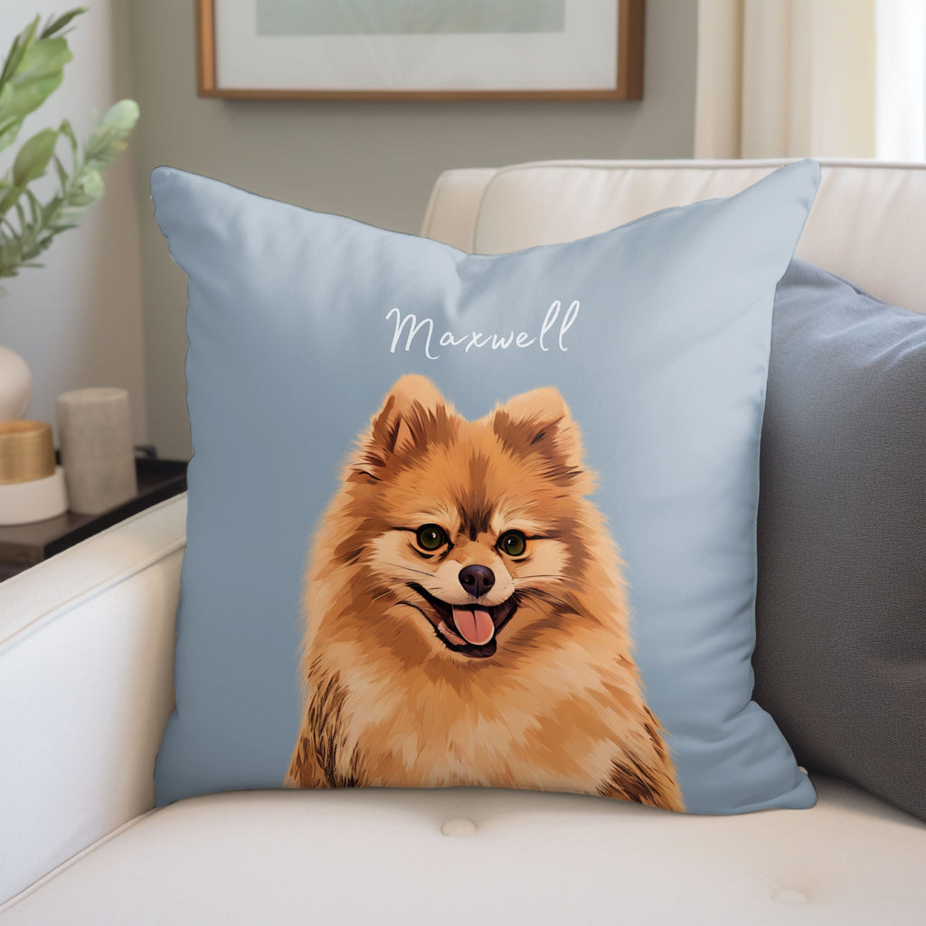 Custom Pet Pillow - Pet Photo + Name