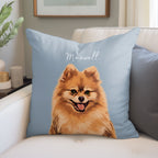 Custom Pet Pillow - Pet Photo + Name
