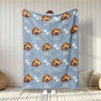 Custom Patterned Pet Color Blanket - Pet Photo + Name