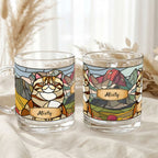 Custom Stained Glass Dog Mug Using Photo + Name