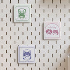 Custom Pet Photo Stripe Porcelain Magnet - Photo + Name
