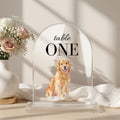 Custom Pet Acrylic Wedding Table Number Sign Using Pet Photo