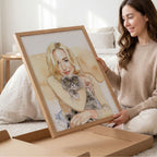 Custom Watercolor Mother's Day Pet Portrait - Woman + Pet Photo