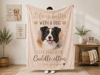 Sherpa Blanket — "Life Is Better With A Dog" Pawsvitive Cuddle Throw (Dog Lover Gift)